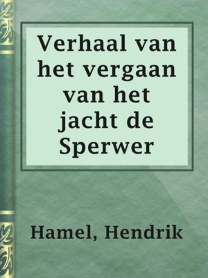 cover image of Verhaal van het vergaan van het jacht de Sperwer